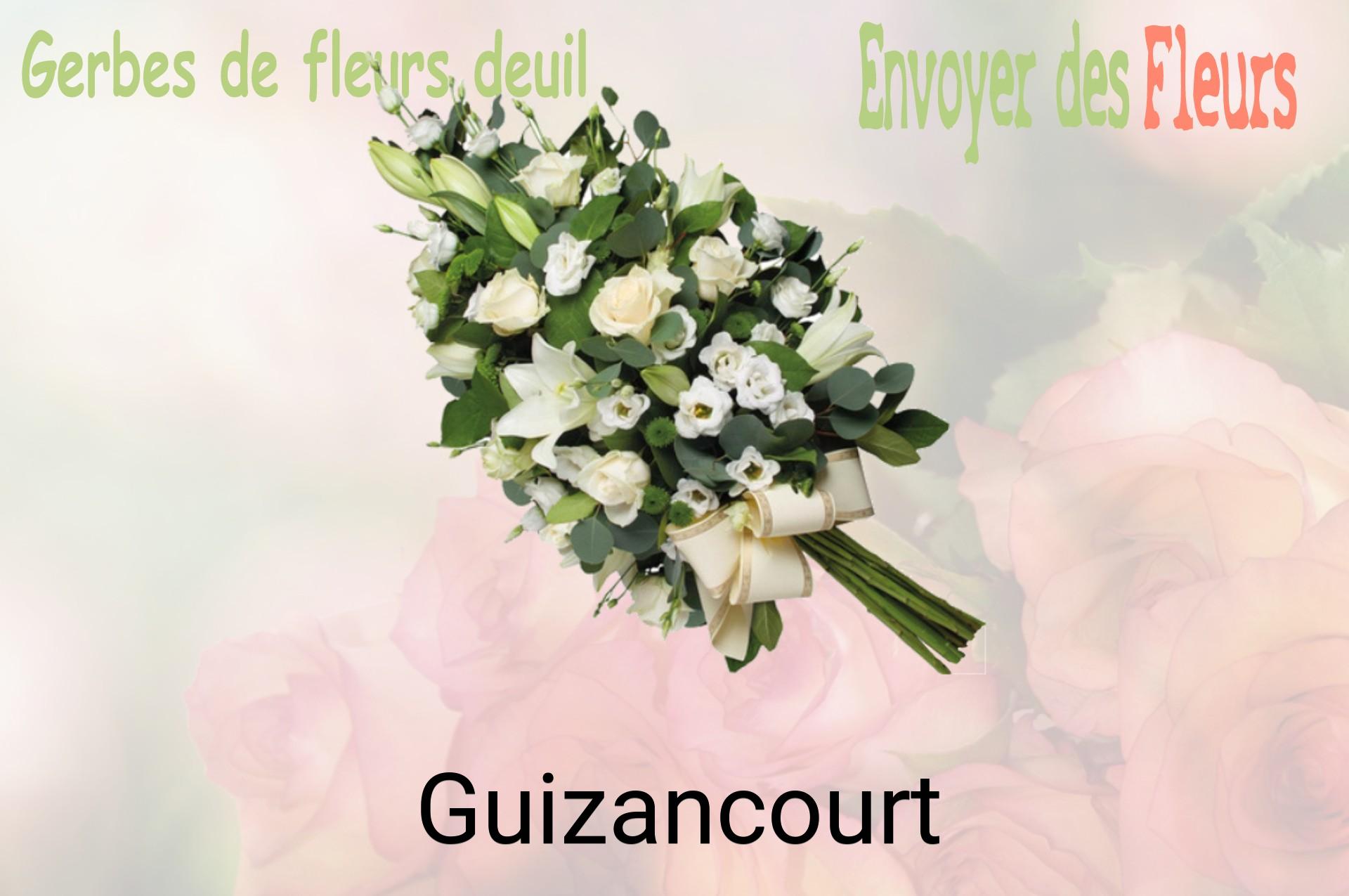 Gerbe de fleurs de deuil livrée à Guizancourt